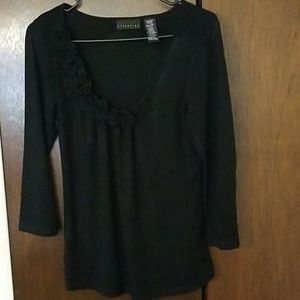 Black 3/4" Sleeve Top